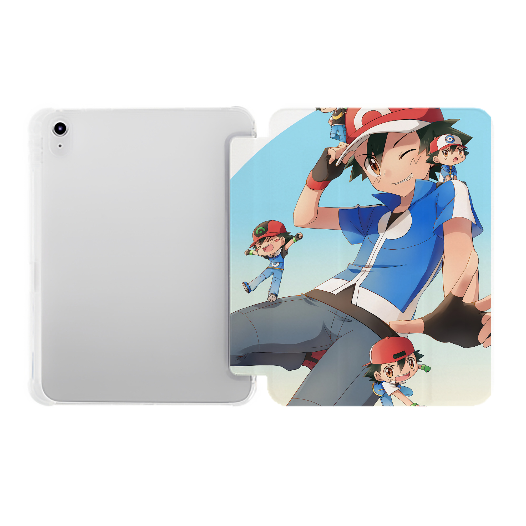 （画像用） ポケットモンスター Pokémon IPad ケース ペン収納付き 三つ折りスタンド PUレザー×シリコン 対応機種9.5/10.5/10.9インチ